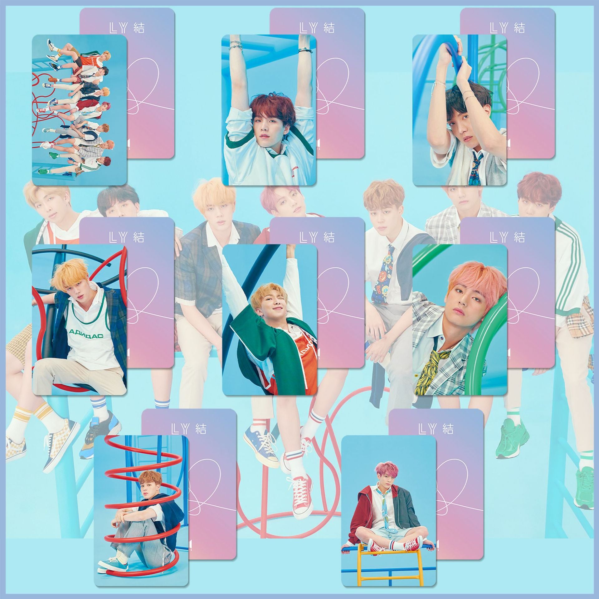 Bulletproof Youth League Plastic Card Hard Card Love Yourself Knot Answer Surrounding PVC Card Set Of 8