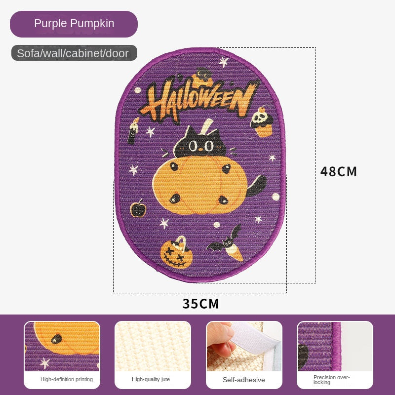 New Halloween Christmas Tree Cartoon Cat Scratcher Durable Non-Shedding Wall-Mounted Cat Claw Sharpening Sisal Scratching Board