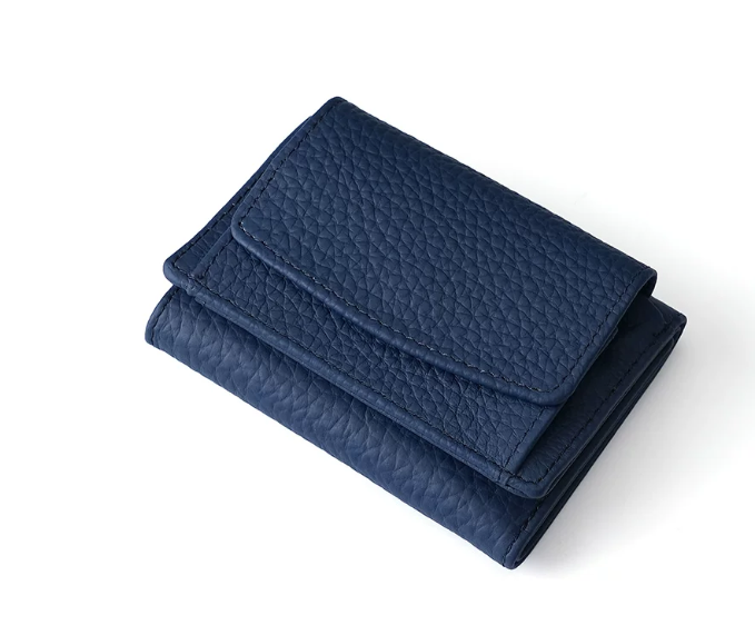 Genuine Leather Small Wallet RFID Coin Purse Money Clip