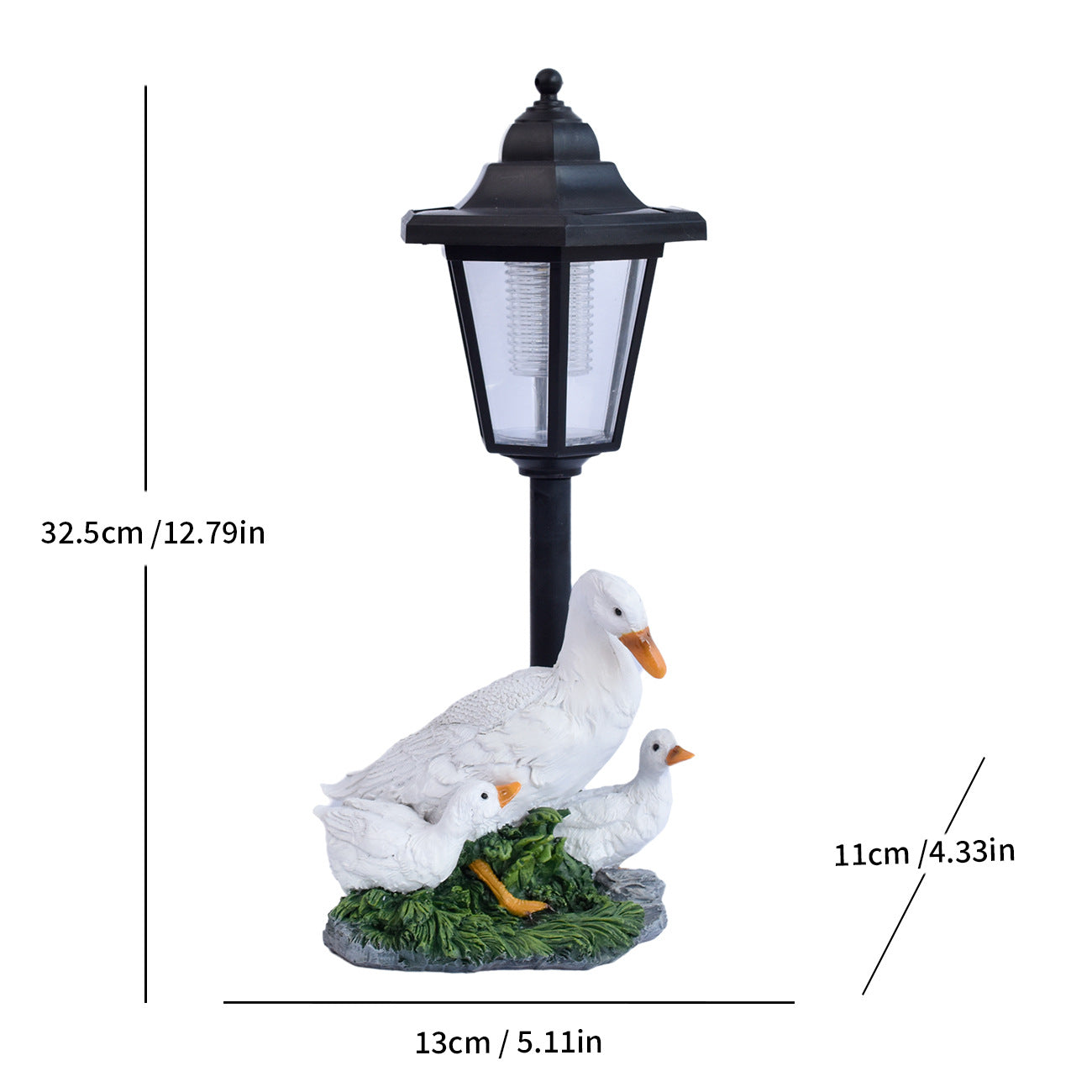 Realistic White Duck Decoration Outdoor Garden Solar Light Ornament for Villa and Courtyard Creative Decor