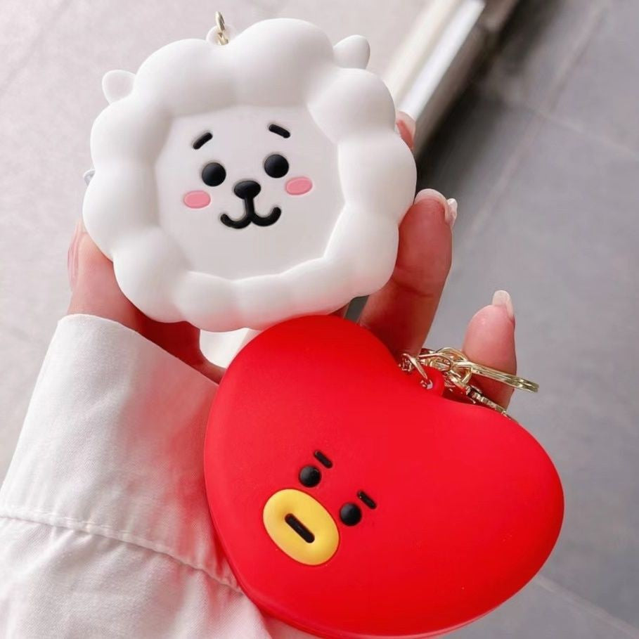 Bulletproof Youth League Coin Purse BT21 Wallet Silicone Creative Coin Purse Student Loose Paper Bag Key Chain Coin Purse
