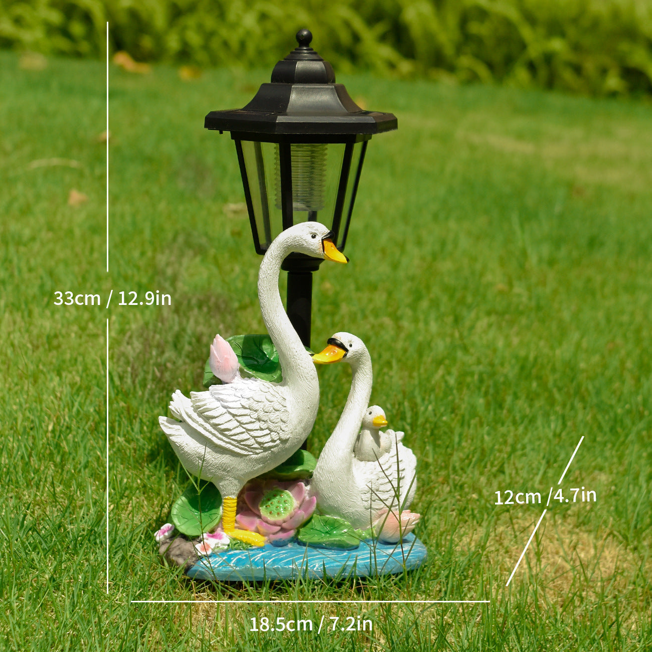 Realistic White Duck Decoration Outdoor Garden Solar Light Ornament for Villa and Courtyard Creative Decor