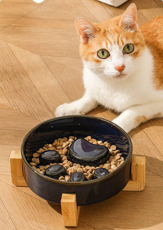 Kiln-changing ceramic pet cat bowl basin dog bowl drinking bowl