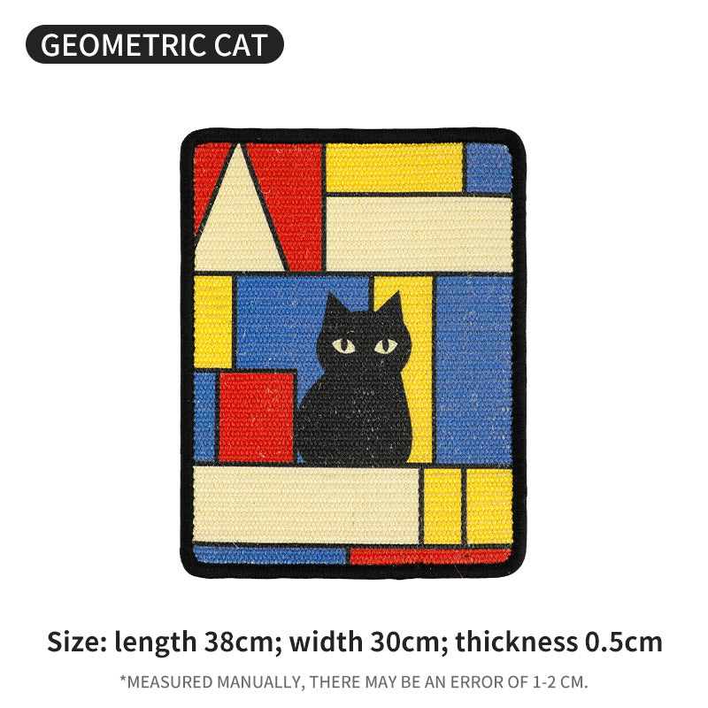 Cats Scratch Board Jute Vertical Wall-Mounted Cat Scratcher Durable Non-Shedding Pet Cat Claw Board
