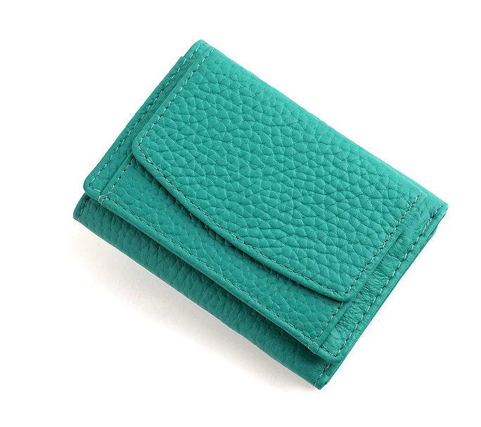 Genuine Leather Small Wallet RFID Coin Purse Money Clip