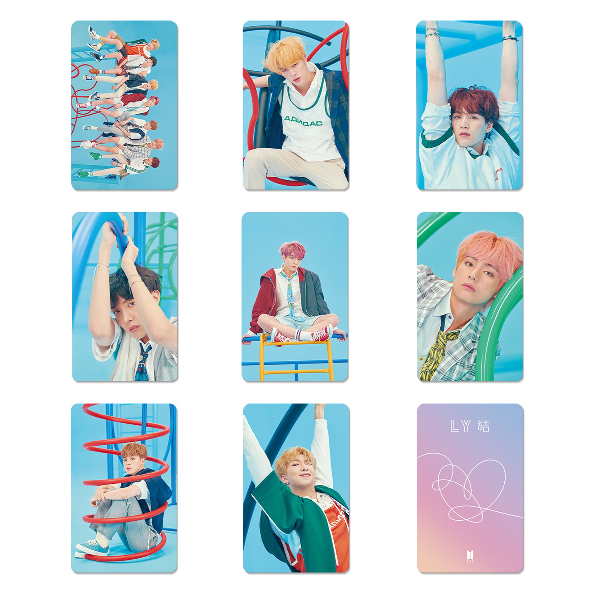 Bulletproof Youth League Plastic Card Hard Card Love Yourself Knot Answer Surrounding PVC Card Set Of 8