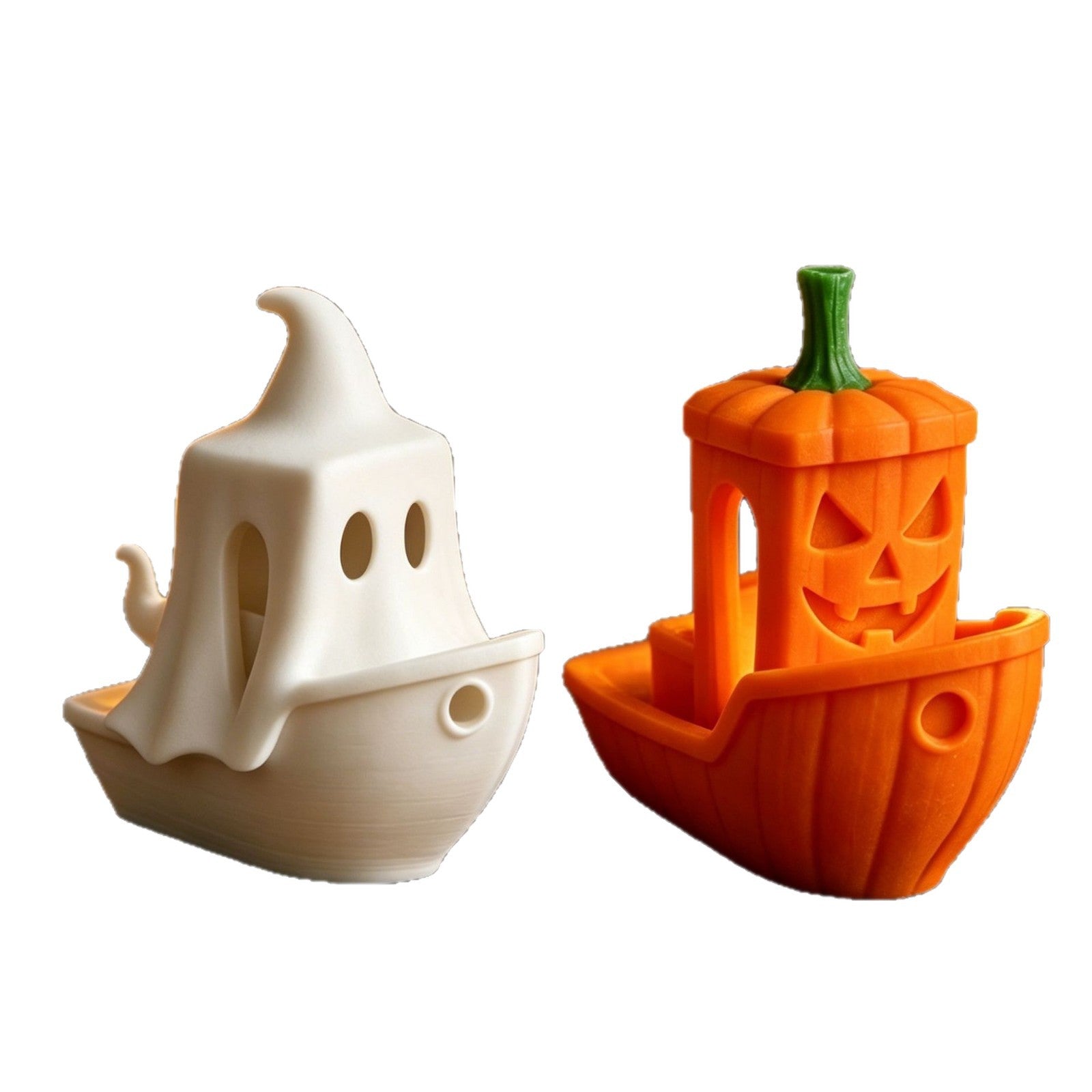 3D Printed Halloween Ghost Ship Pumpkin Boat Decoration Desk Holiday Atmosphere Decor