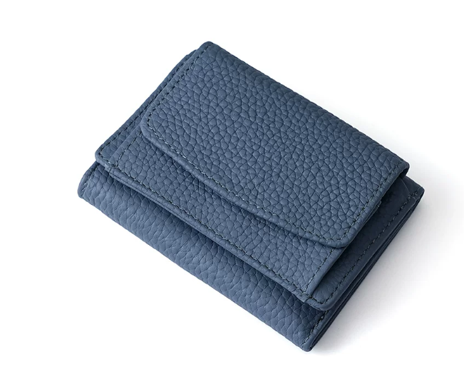 Genuine Leather Small Wallet RFID Coin Purse Money Clip