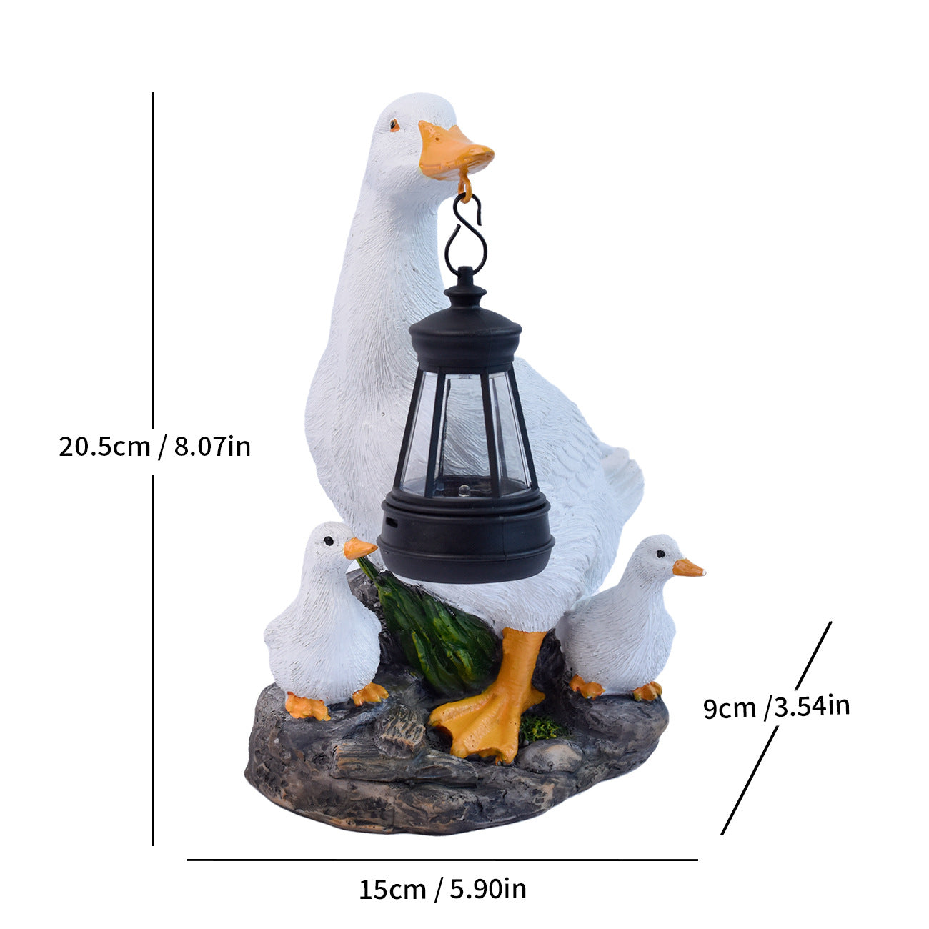 Realistic White Duck Decoration Outdoor Garden Solar Light Ornament for Villa and Courtyard Creative Decor
