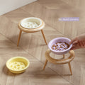 Ceramic Slow Feeding Elevated Cat Bowl Neck Support Cat Food Bowl Pet Ceramic Water Bowl for Cats and Dogs