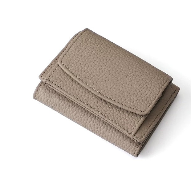 Genuine Leather Small Wallet RFID Coin Purse Money Clip