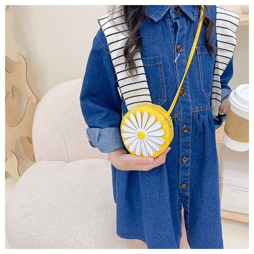 Children's Coin Purse New Korean Version Girl Messenger Bag Princess Shoulder Bag Fashion Sun Flower Mini Bag