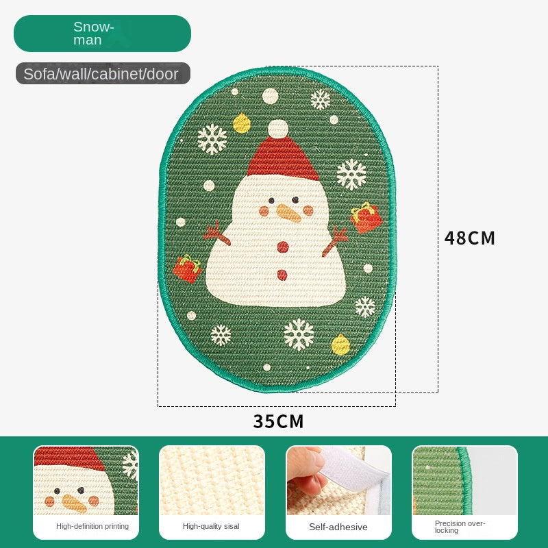 New Halloween Christmas Tree Cartoon Cat Scratcher Durable Non-Shedding Wall-Mounted Cat Claw Sharpening Sisal Scratching Board