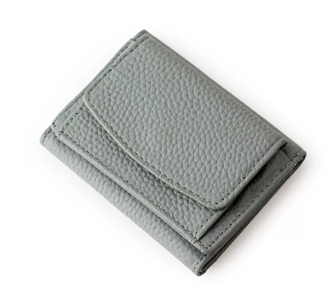 Genuine Leather Small Wallet RFID Coin Purse Money Clip