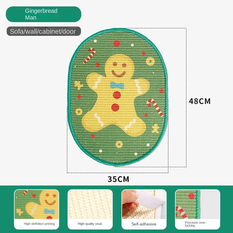 New Halloween Christmas Tree Cartoon Cat Scratcher Durable Non-Shedding Wall-Mounted Cat Claw Sharpening Sisal Scratching Board