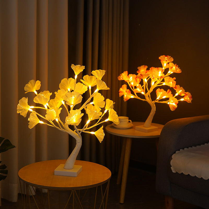 Fiber Optic Tree Light LED Party Decoration Glow Tree Thanksgiving Indoor Outdoor Landscape Home Decor Light Tree Lamp