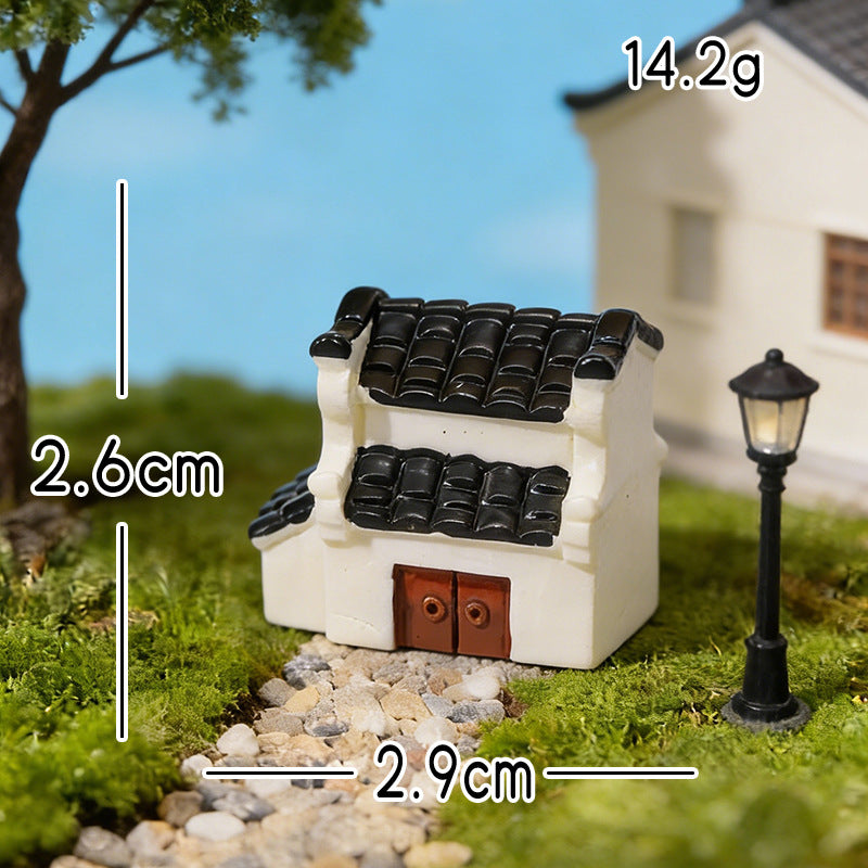 Miniature Landscape Creative Simulation Cartoon Castle House Garden Decoration DIY Ornament Moss Elegant Small Decorative Item