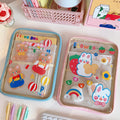 Ins Wind Transparent 11 Inch Tablet Bag Girl Heart Cartoon Cute Waterproof Storage Bag Laptop Bag
