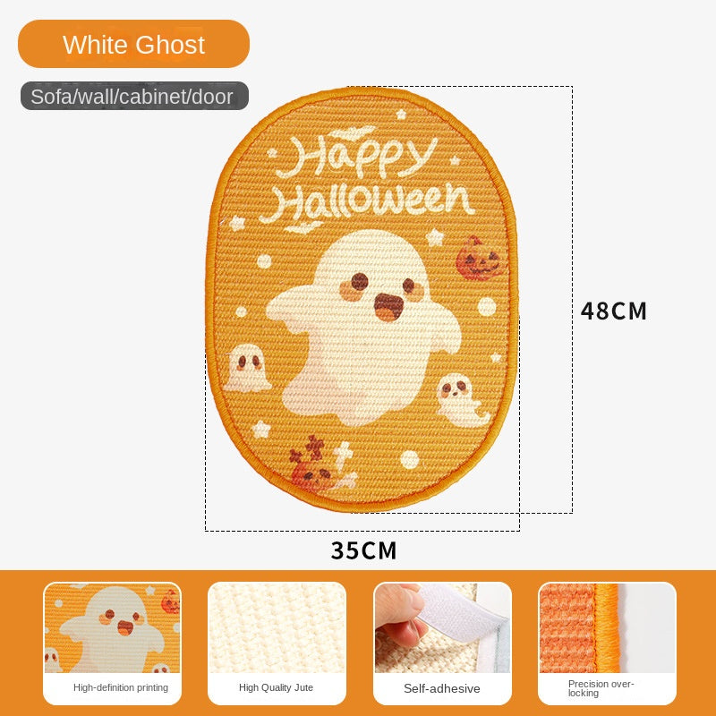 New Halloween Christmas Tree Cartoon Cat Scratcher Durable Non-Shedding Wall-Mounted Cat Claw Sharpening Sisal Scratching Board