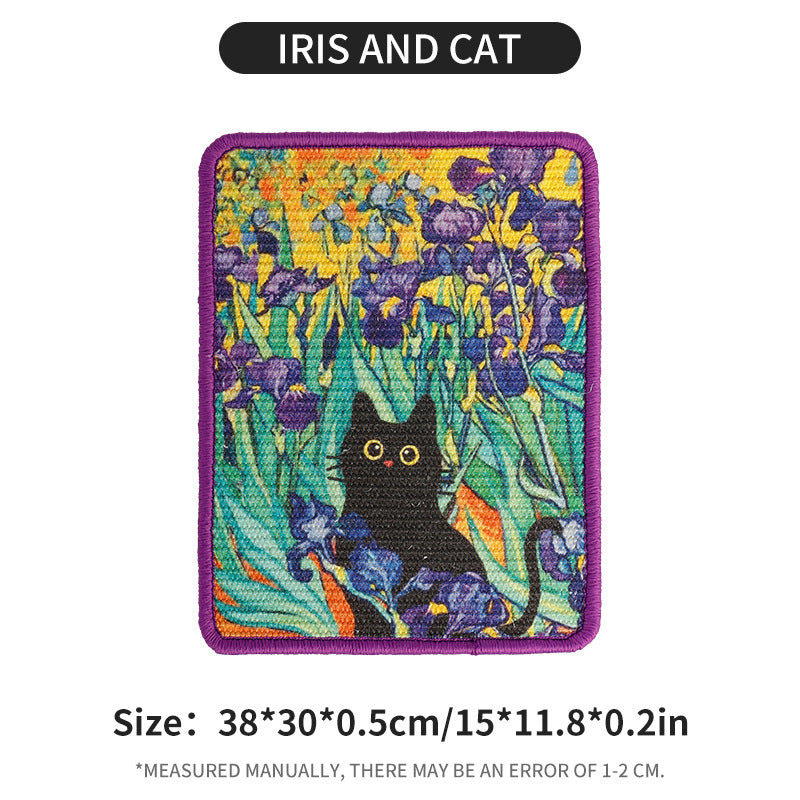 Cats Scratch Board Jute Vertical Wall-Mounted Cat Scratcher Durable Non-Shedding Pet Cat Claw Board