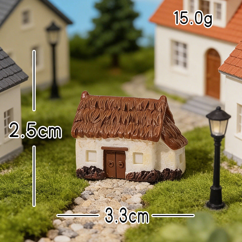 Miniature Landscape Creative Simulation Cartoon Castle House Garden Decoration DIY Ornament Moss Elegant Small Decorative Item