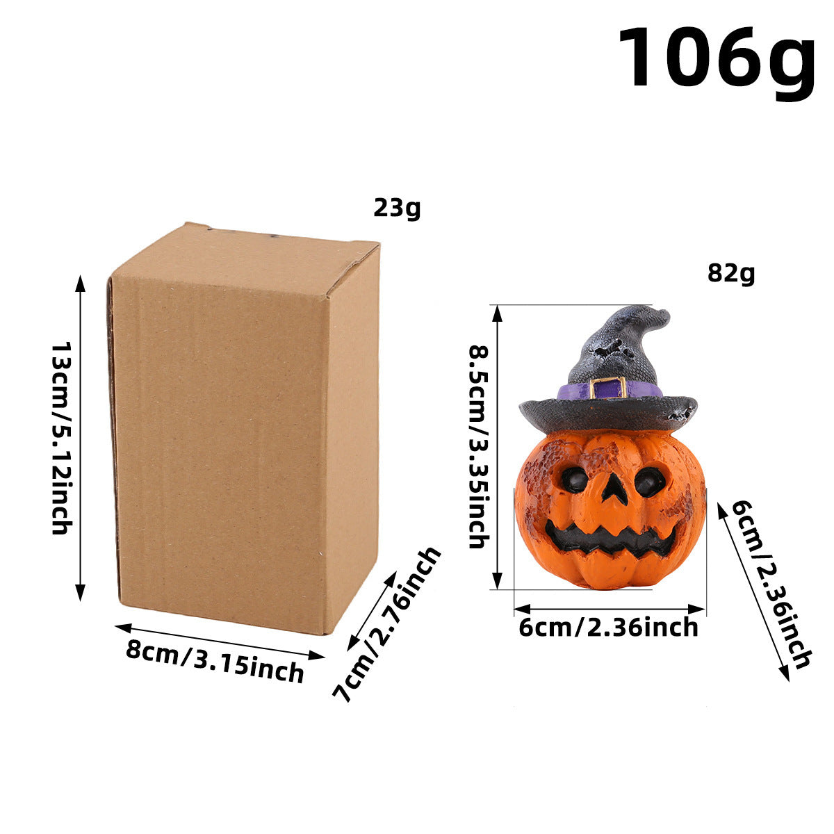 Halloween Resin Decoration Ghost Pumpkin Skull Black Cat Vintage Desk Halloween Atmosphere Decor Craft