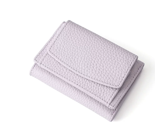 Genuine Leather Small Wallet RFID Coin Purse Money Clip