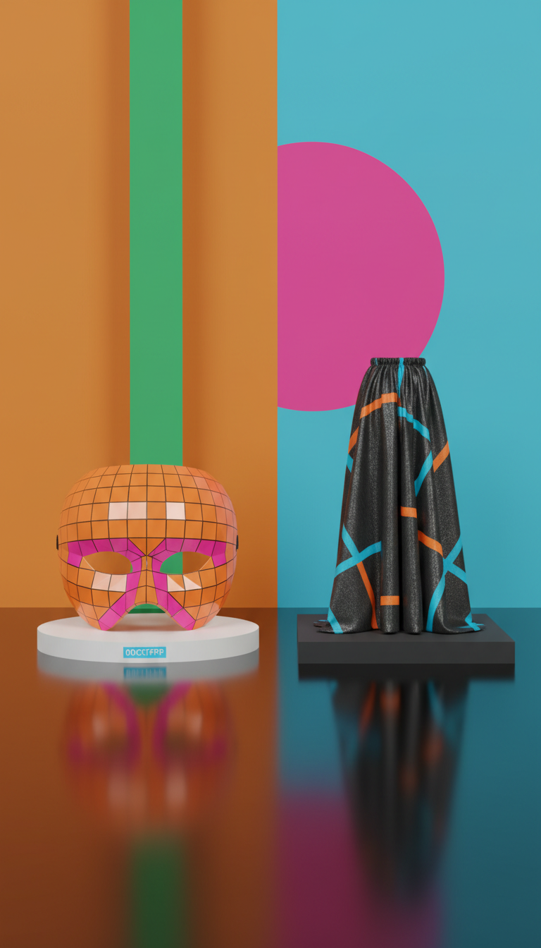 Electric Tangerine Disco Mask & Cape Kit